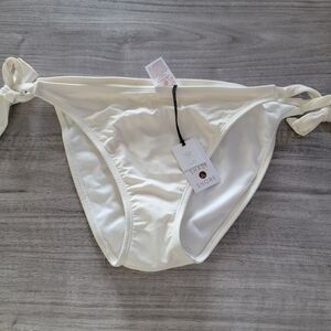 Shade & Shore Women's White Tie-Side Bikini Bottom